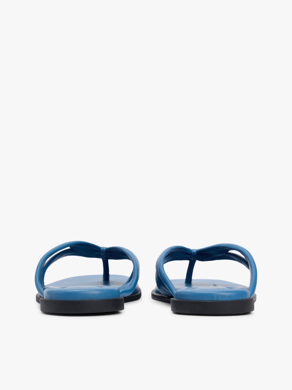 Leather Flip-Flop — Cobalt Steel