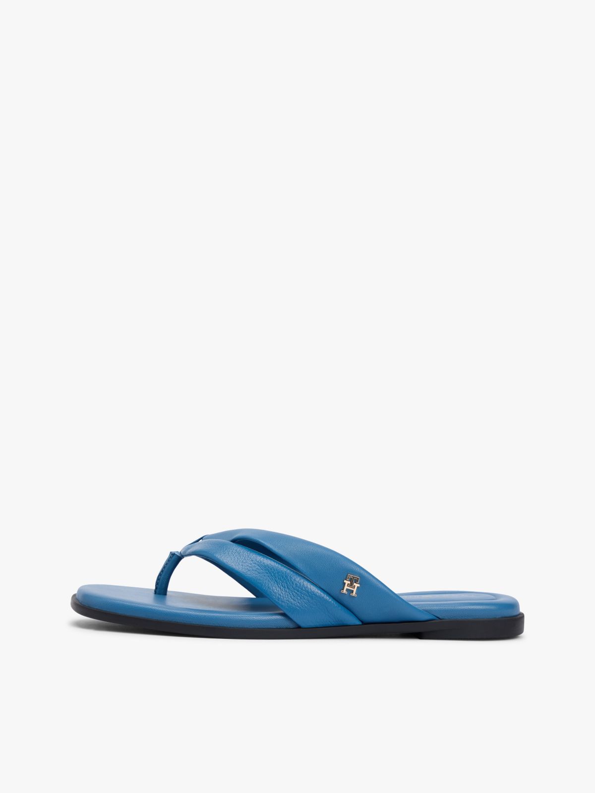 Leather Flip-Flop — Cobalt Steel