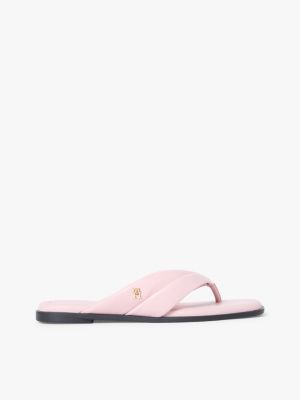Leather Flip-Flop, Foggy Pink