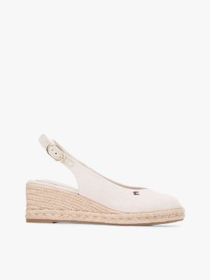 Slingback Wedge Espadrille Sandal, Classic Beige
