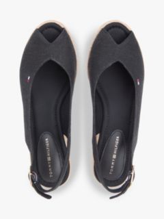 Slingback Wedge Espadrille Sandal — Black 3