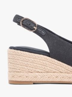 Slingback Wedge Espadrille Sandal — Black 6