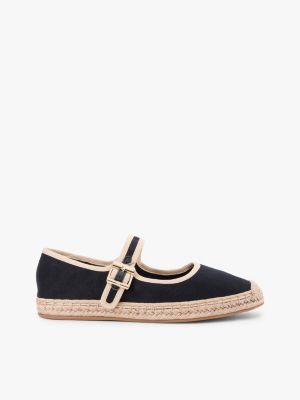 Canvas Mary Jane Espadrille, Black