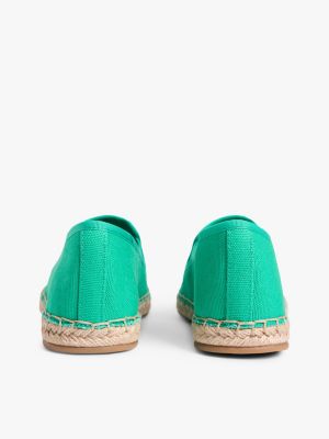 Женские сандалии Tommy Hilfiger Script Monogram Canvas Espadrille, цвет: Нефритовый — фото 4