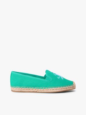 Script Monogram Canvas Espadrille, Jade Wink