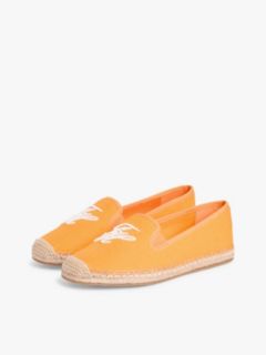 Script Monogram Canvas Espadrille — Orange Hype 2