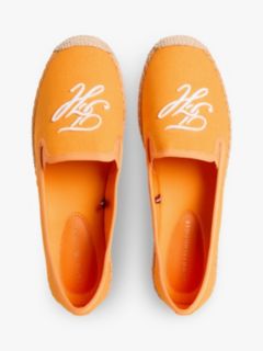 Script Monogram Canvas Espadrille — Orange Hype 3