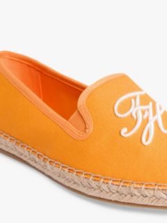 Script Monogram Canvas Espadrille — Orange Hype 6