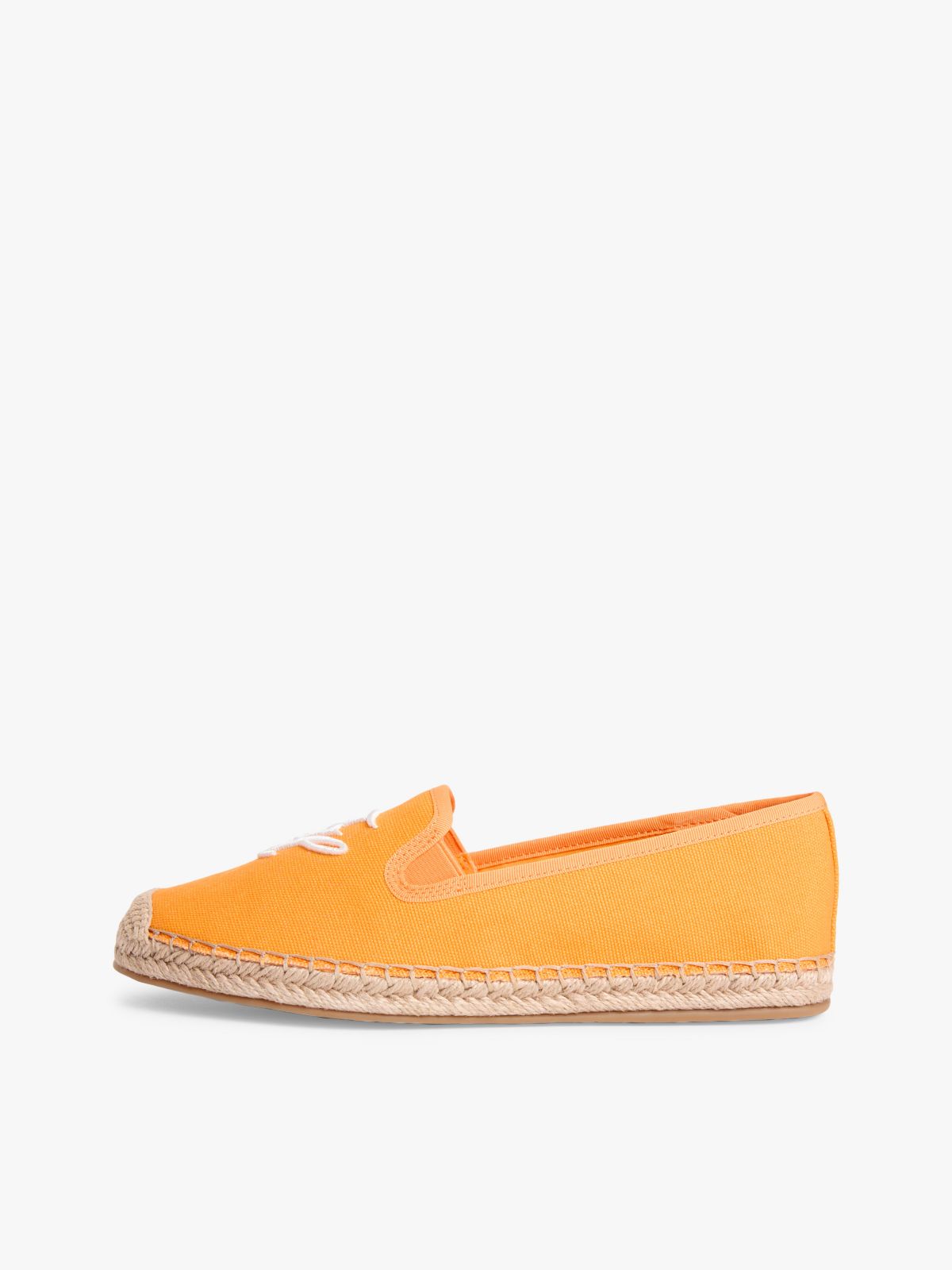 Script Monogram Canvas Espadrille — Orange Hype