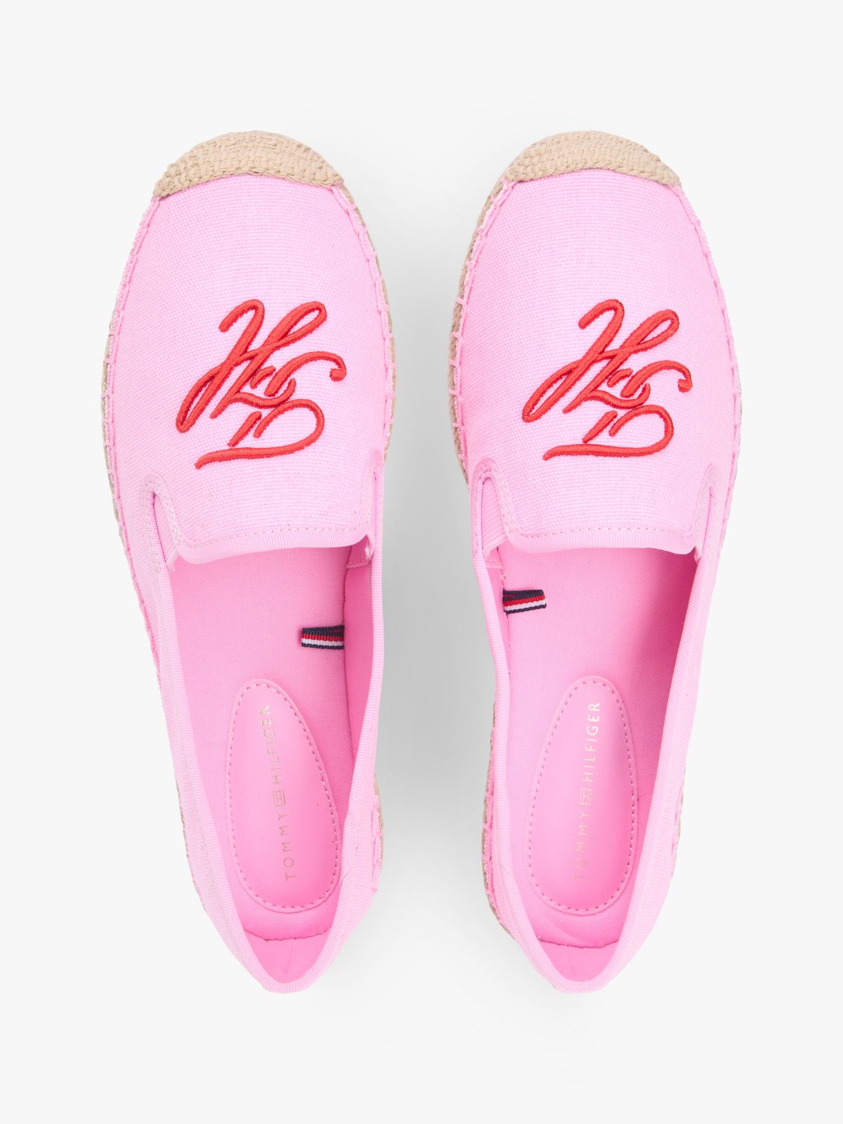 Script Monogram Canvas Espadrille — Rose Petal