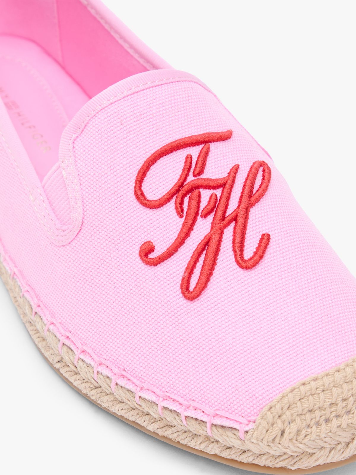 Script Monogram Canvas Espadrille — Rose Petal