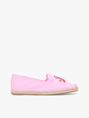 Script Monogram Canvas Espadrille, Rose Petal
