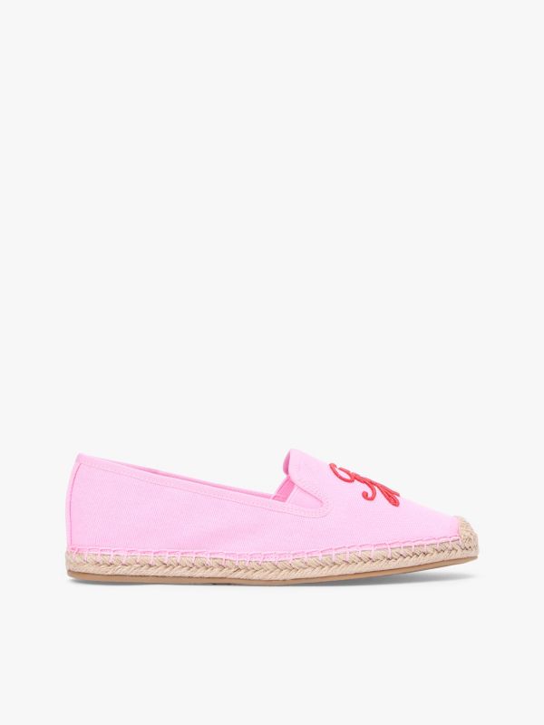Script Monogram Canvas Espadrille — Rose Petal