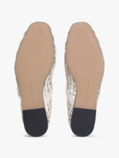 Woven Leather Mix Mary Jane Flat — Soft Cream 5