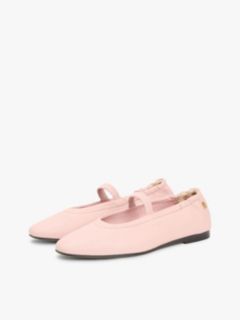 Leather Mary Jane Ballet Flat — Foggy Pink 2