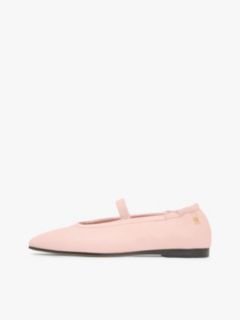 Leather Mary Jane Ballet Flat — Foggy Pink 7
