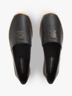 TH Monogram Leather Espadrille — Black 3