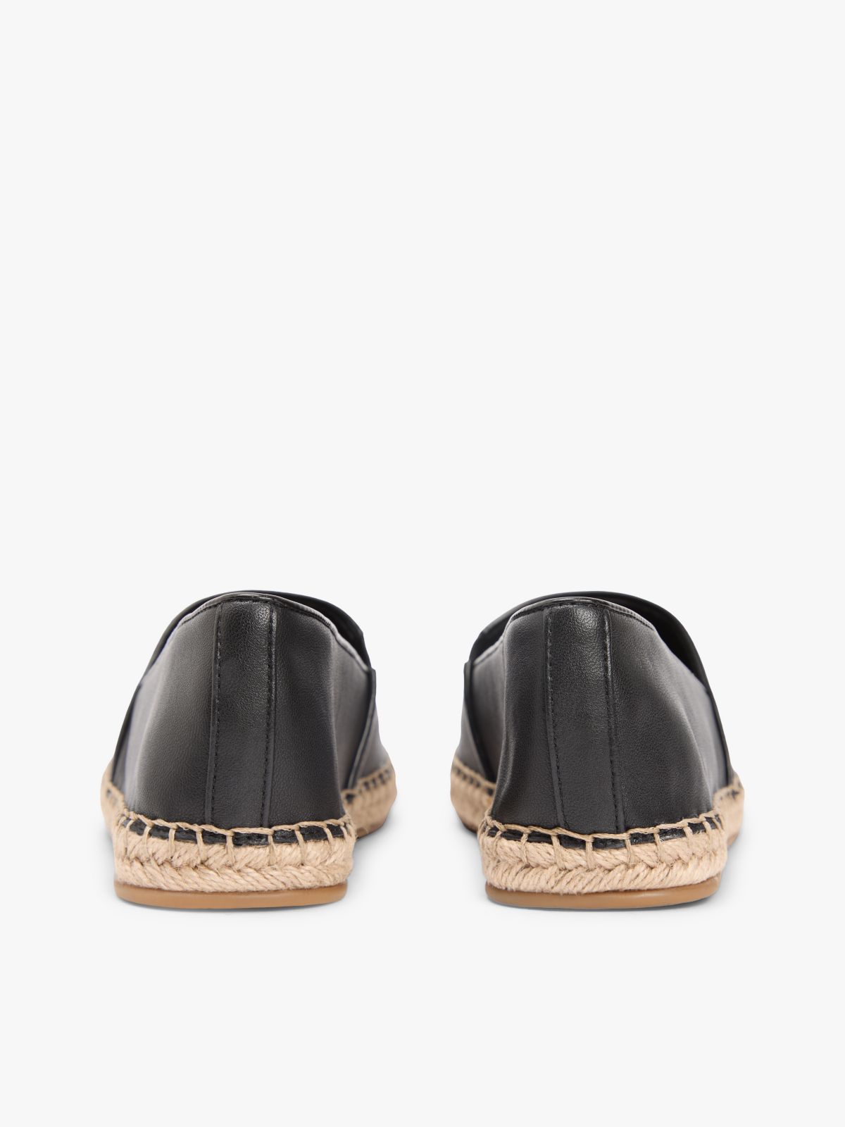 TH Monogram Leather Espadrille — Black