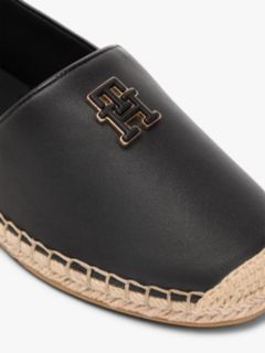 TH Monogram Leather Espadrille — Black 6