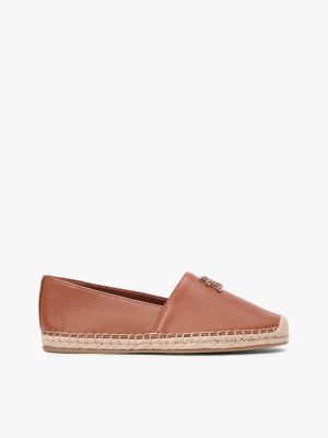 TH Monogram Leather Espadrille, Warm Bronze