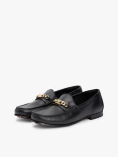 Chain-Link Leather Loafer — Black 2