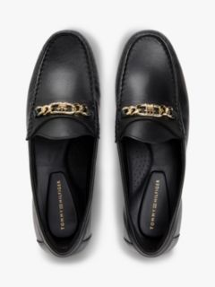 Chain-Link Leather Loafer — Black 3
