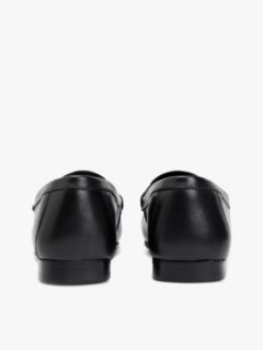 Chain-Link Leather Loafer — Black 4