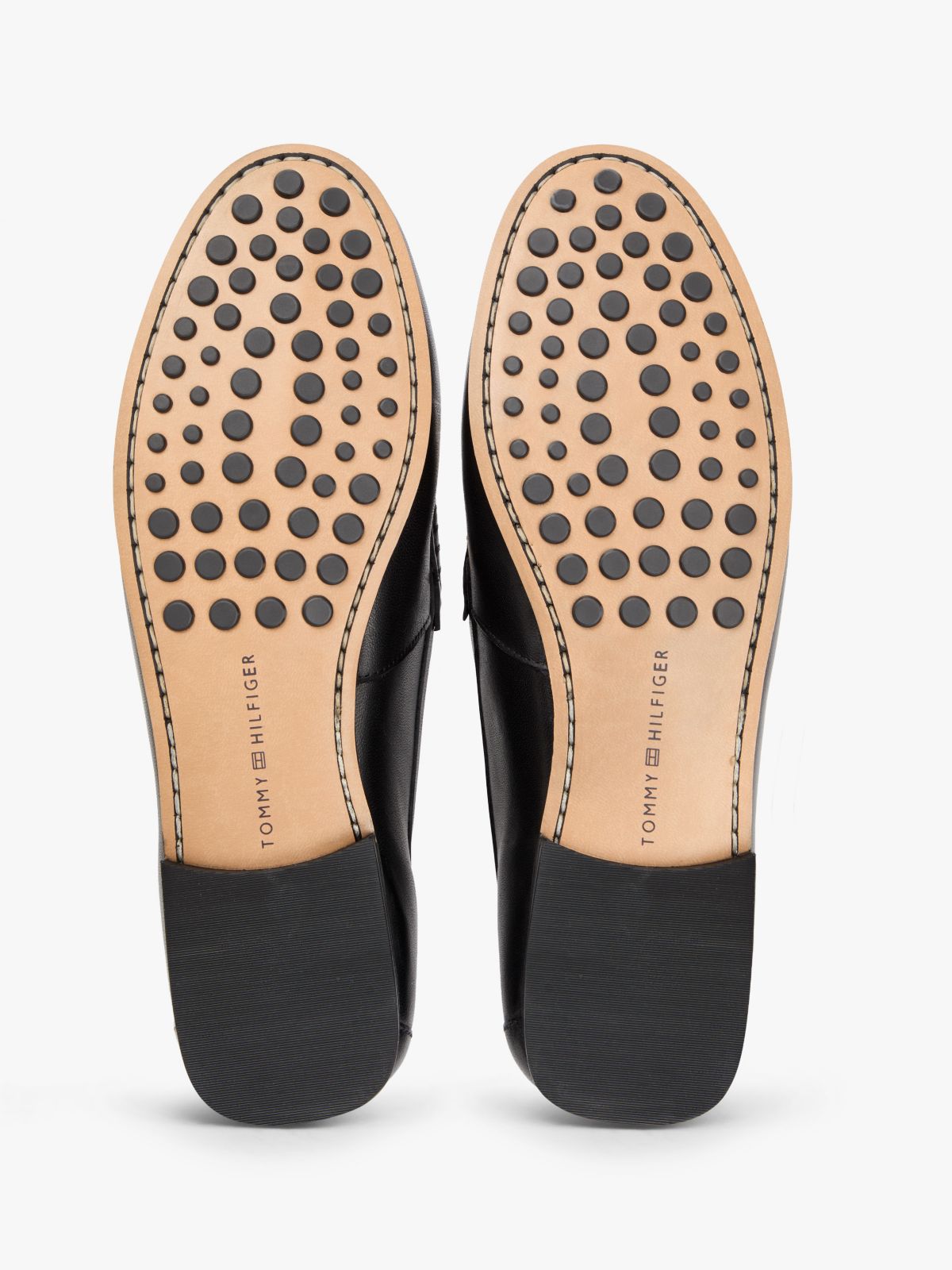 Chain-Link Leather Loafer — Black