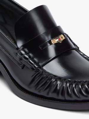 Block-Heel Patent Leather Penny Loafer | Tommy Hilfiger USA display picture 1