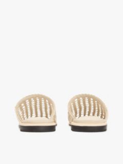 Open-Weave Flat Mule — Soft Cream 4