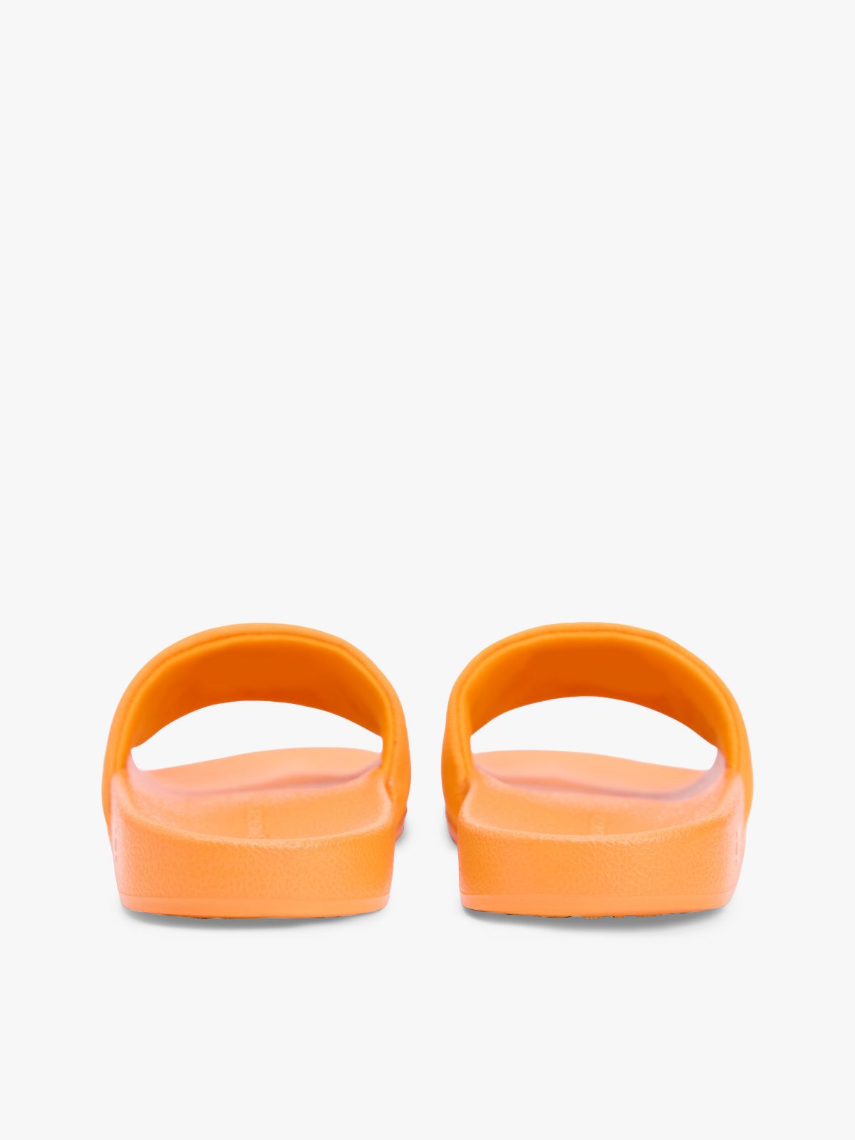 Embroidered Script Monogram Pool Slide — Orange Hype
