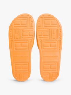 Embroidered Script Monogram Pool Slide — Orange Hype 5
