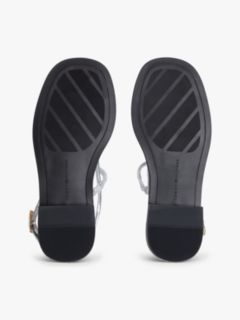 Metallic Leather Sandal — Silver 5