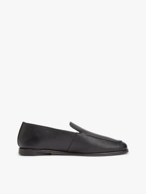Pebbled Leather Loafer, Black