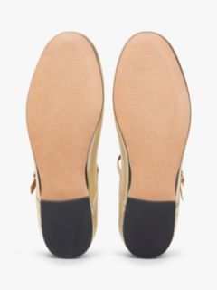 Metallic Leather Mary Jane Flat — Gold 5