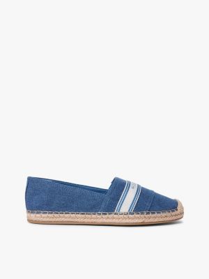 Webbing Logo Denim Espadrille, Denim