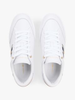 Webbing Stripe Leather Cupsole Sneaker — White 3