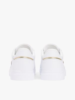 Женские кроссовки Tommy Hilfiger Webbing Stripe Leather Cupsole, цвет: Белый — фото 4