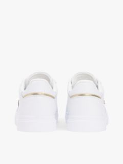 Webbing Stripe Leather Cupsole Sneaker — White 4
