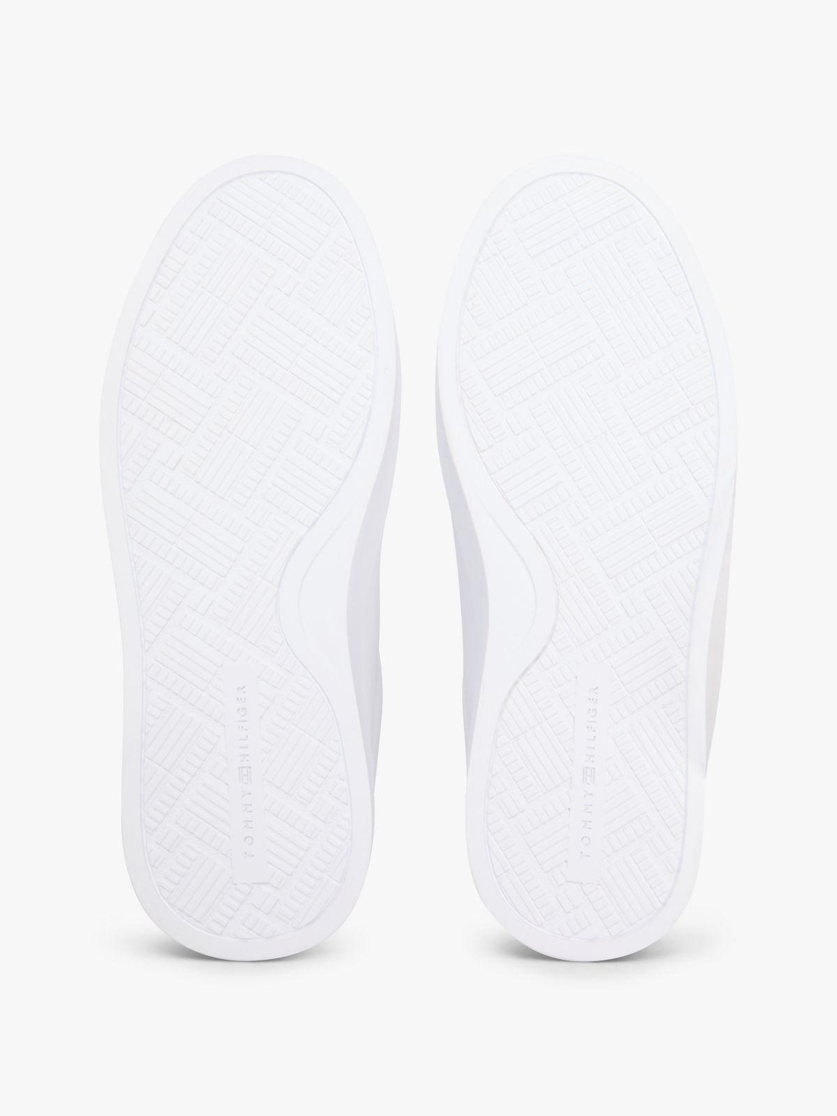 Webbing Stripe Leather Cupsole Sneaker — White