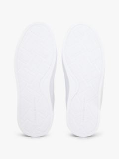 Webbing Stripe Leather Cupsole Sneaker — White 5