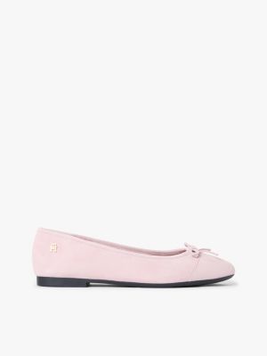Suede Ballet Flat, Foggy Pink