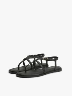 Buckled Leather Sandal — Black 2