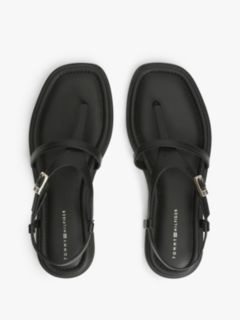 Buckled Leather Sandal — Black 3