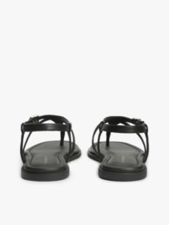 Buckled Leather Sandal — Black 4
