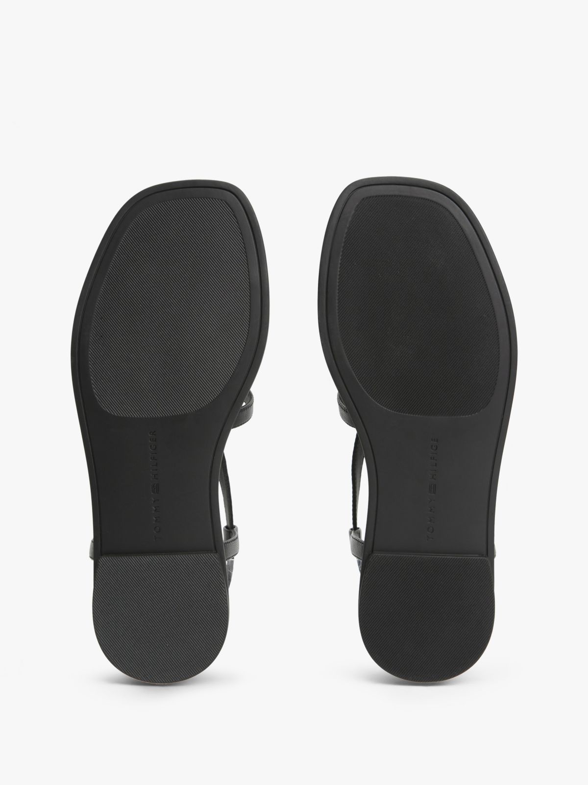 Buckled Leather Sandal — Black