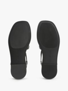 Buckled Leather Sandal — Black 5