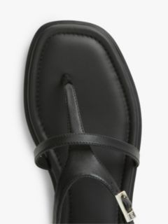 Buckled Leather Sandal — Black 6