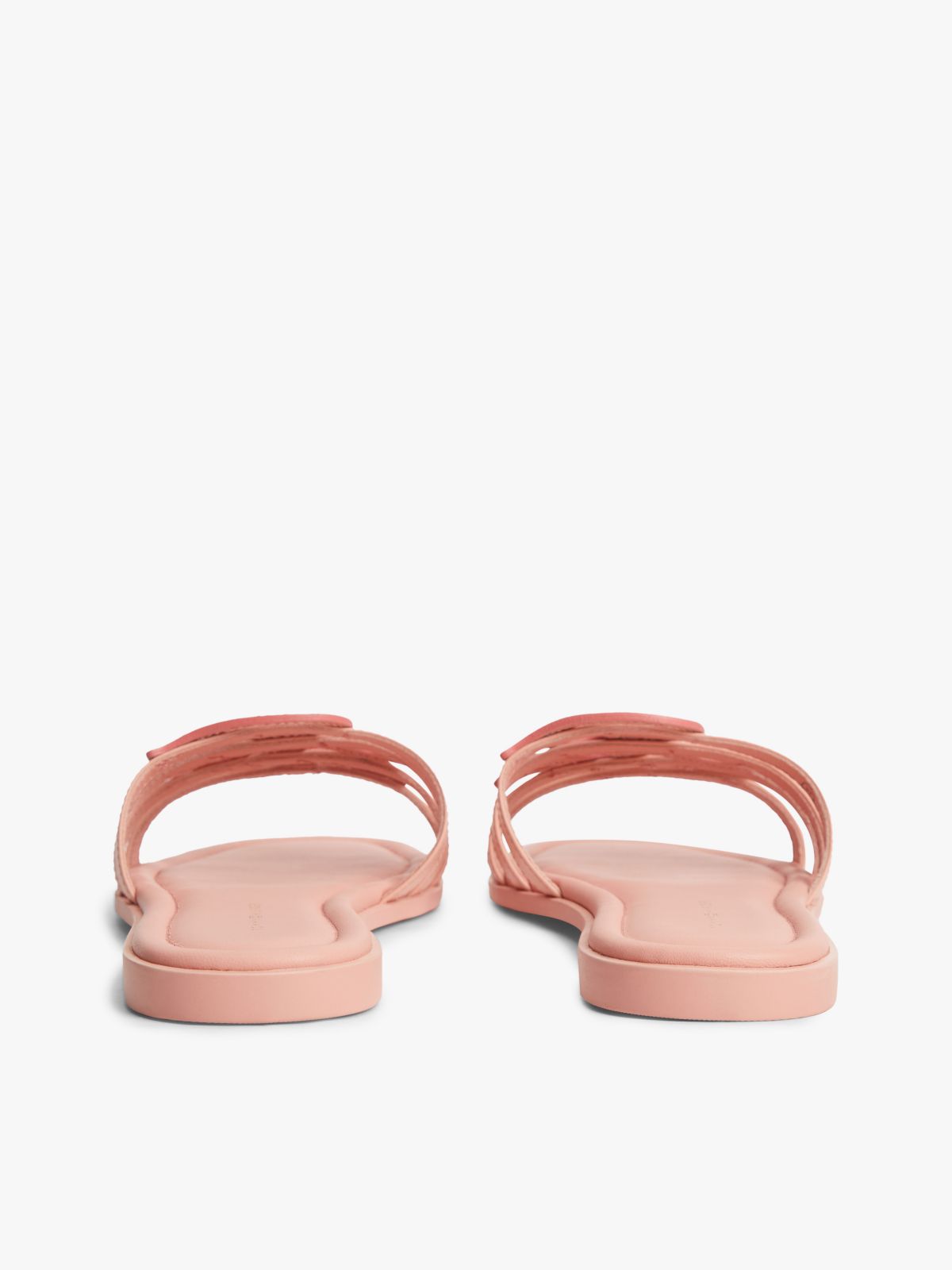 Script Monogram Leather Slide Sandal — Porcelain Pink