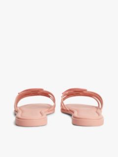 Script Monogram Leather Slide Sandal — Porcelain Pink 4
